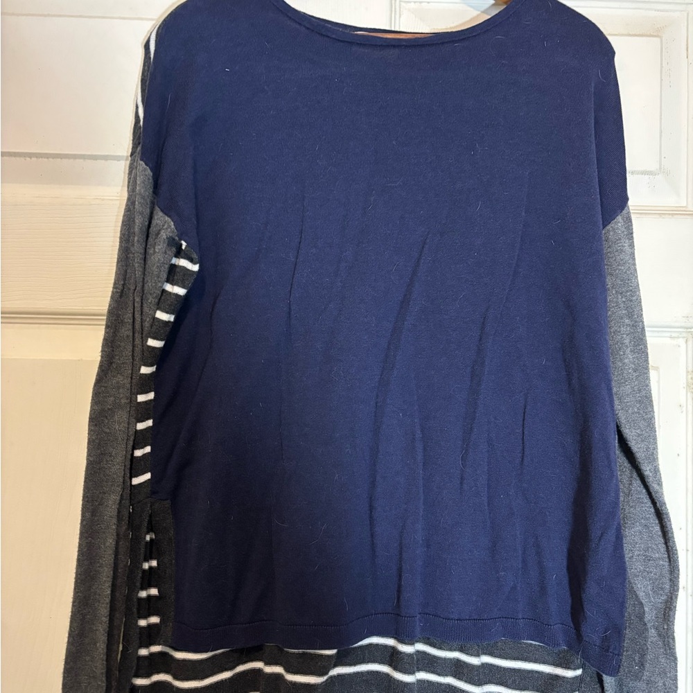 Old Navy Navy and White Striped Top